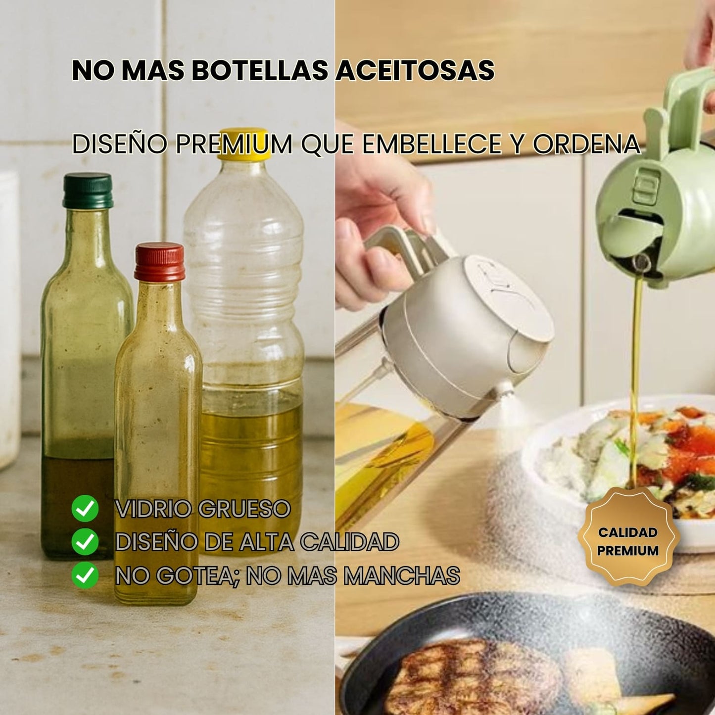 DISPENSADOR DE VIDRIO DOBLE FUNCION: ROCIA O VIERTE