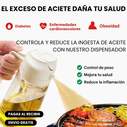 Dispensador de aceite en spray  - 474 ml VIDRIO