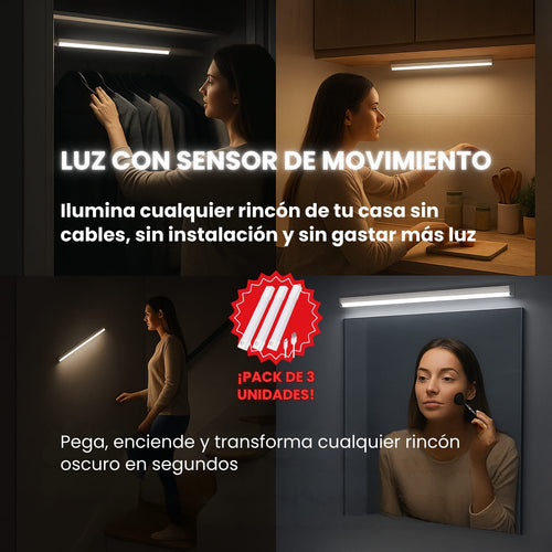 Pack de Luz X3 UNIDADES de 40 CM- Casa sin zonas oscuras