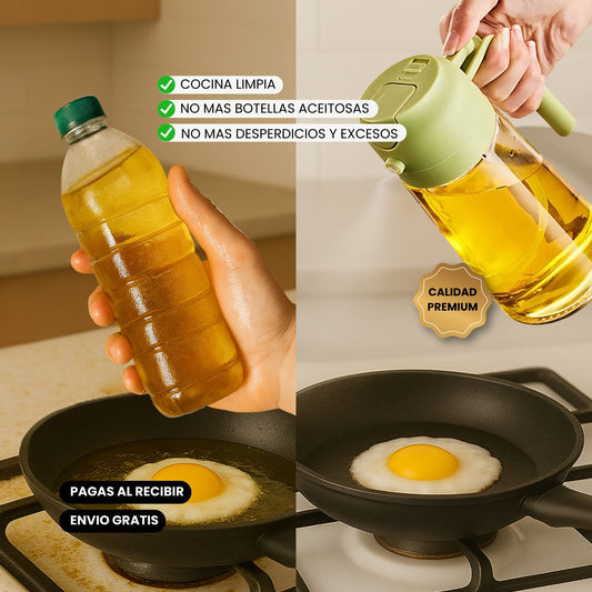 Aceitera 2 en 1 - Vertedor y Spray- Control total